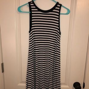 Stripped Tank T-Shirt Shift Dress